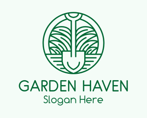 Gardening Grass Shovel logo design