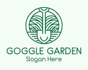 Gardening Grass Shovel logo design