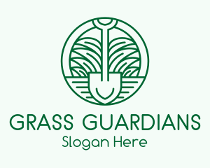 Gardening Grass Shovel logo design