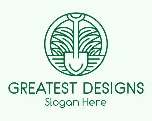 Gardening Grass Shovel logo design