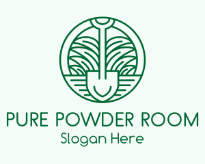 Gardening Grass Shovel logo design