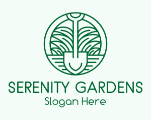 Gardening Grass Shovel logo design