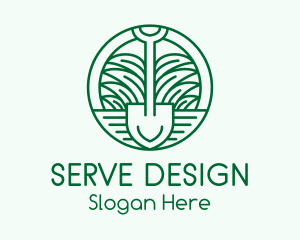 Gardening Grass Shovel logo design