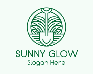 Gardening Grass Shovel logo design