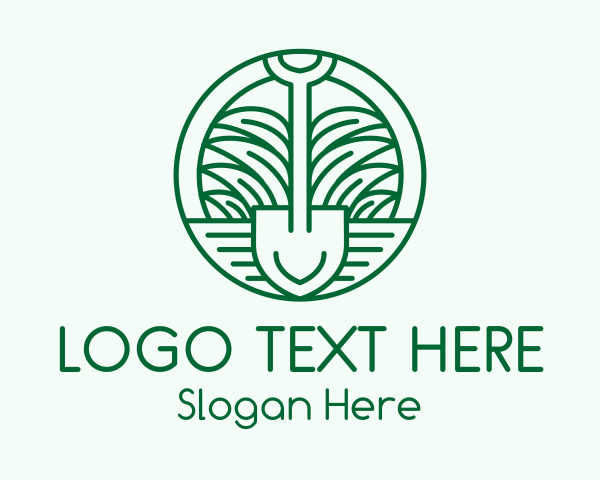Gardening Grass Shovel logo