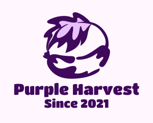 Eggplant Vegetable Plant logo