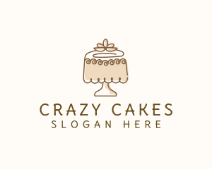 Floral Cake Dessert logo design