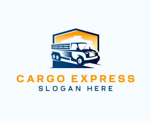 Truck Courier Express logo design