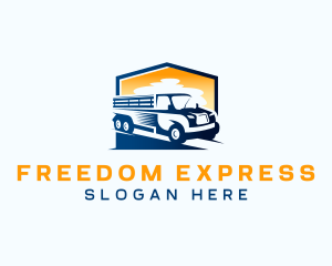 Truck Courier Express logo design