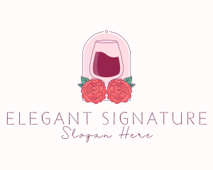 Elegant Rose Winery logo design