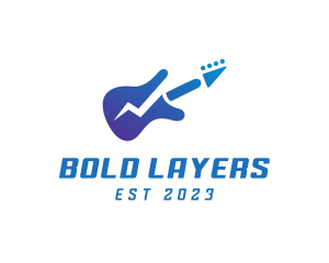 Electric Guitar Band logo design