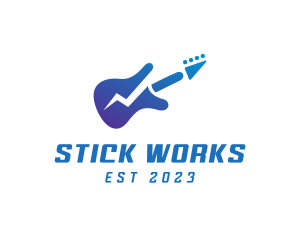 Electric Guitar Band logo design