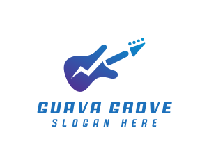 Electric Guitar Band logo design