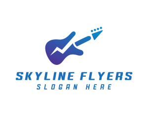 Electric Guitar Band logo design