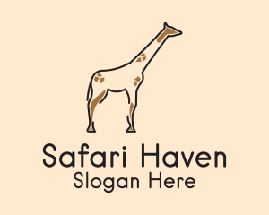 Wildlife Giraffe Safari  logo design