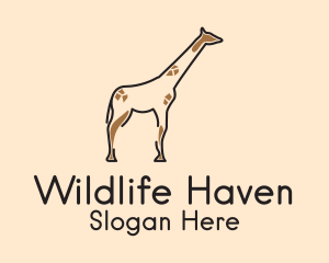 Wildlife Giraffe Safari  logo design