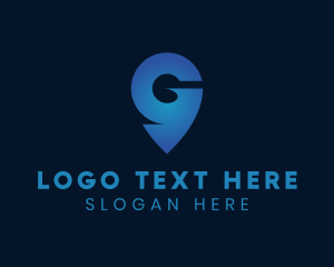 Position - Blue Location Letter G logo design