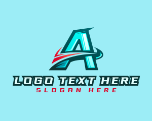 Gaming Swoosh Letter A logo