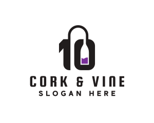 Number 10 Winery logo design