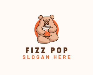 Cute Bear Juice logo design