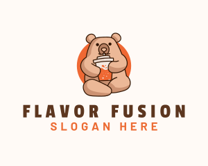 Cute Bear Juice logo design