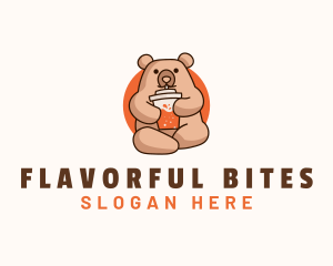 Cute Bear Juice logo design