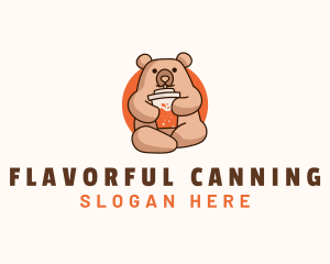 Cute Bear Juice logo design