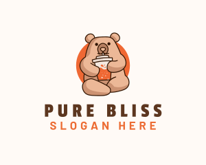 Cute Bear Juice logo design