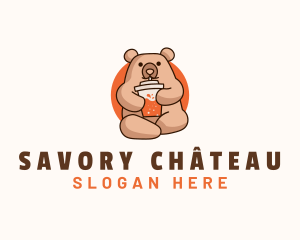 Cute Bear Juice logo design