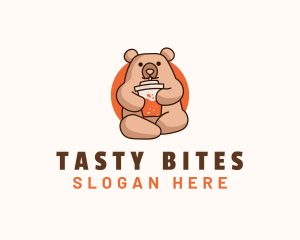 Cute Bear Juice logo design