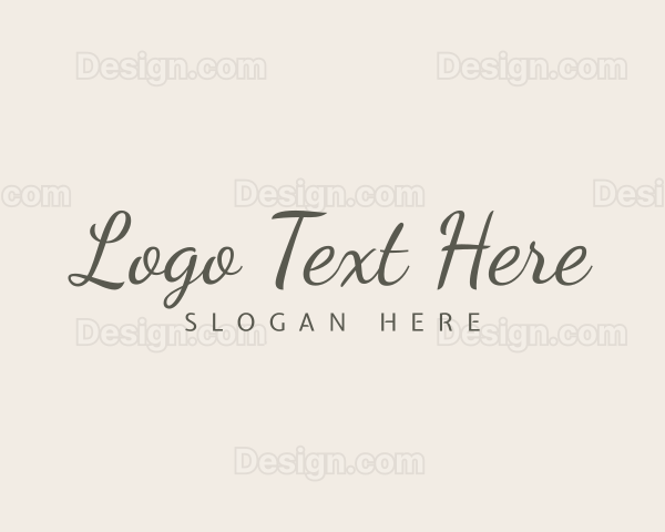 Classy Elegant Calligraphy Logo