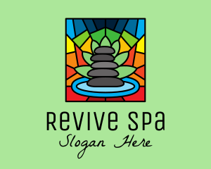 Multicolor Spa Mosaic logo design