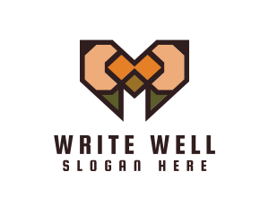 Writer Pencil Heart logo