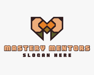 Writer Pencil Letter M logo