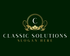 Luxury Floral Elegant Classic logo design