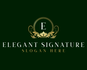 Luxury Floral Elegant Classic logo design