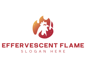 Flame Hot Spicy Chicken logo design