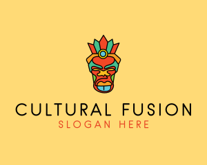 Multicolor Tribal Mask logo