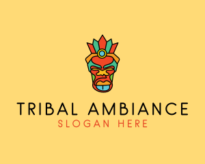 Multicolor Tribal Mask logo