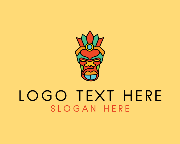 Mayan God logo example 3