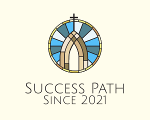 Church Stained Glass logo design