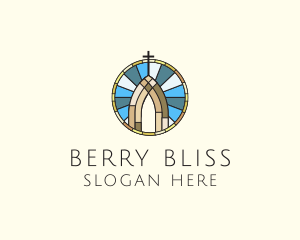 Church Stained Glass logo design