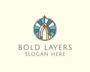 Church Stained Glass logo design