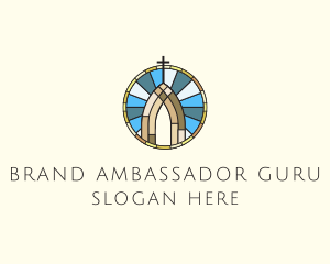 Church Stained Glass logo design