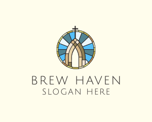 Church Stained Glass logo design