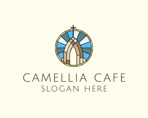 Church Stained Glass logo design