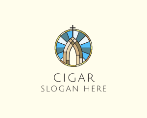 Church Stained Glass logo design