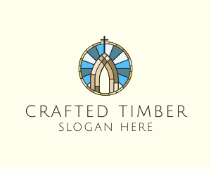 Church Stained Glass logo design