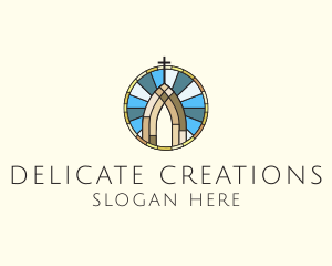 Church Stained Glass logo design