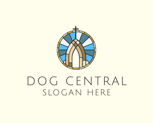 Church Stained Glass logo design